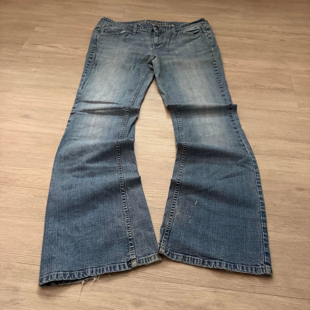 34x30 Faded Blue Bootcut Jeans Y2K 2000s Vintage